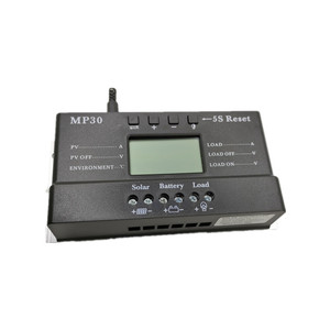 双USB自动12V 24v锂铅酸电池太阳能充电控制器，带30A脉宽调制电流显示太阳能电池板调节器 - Product Image 3