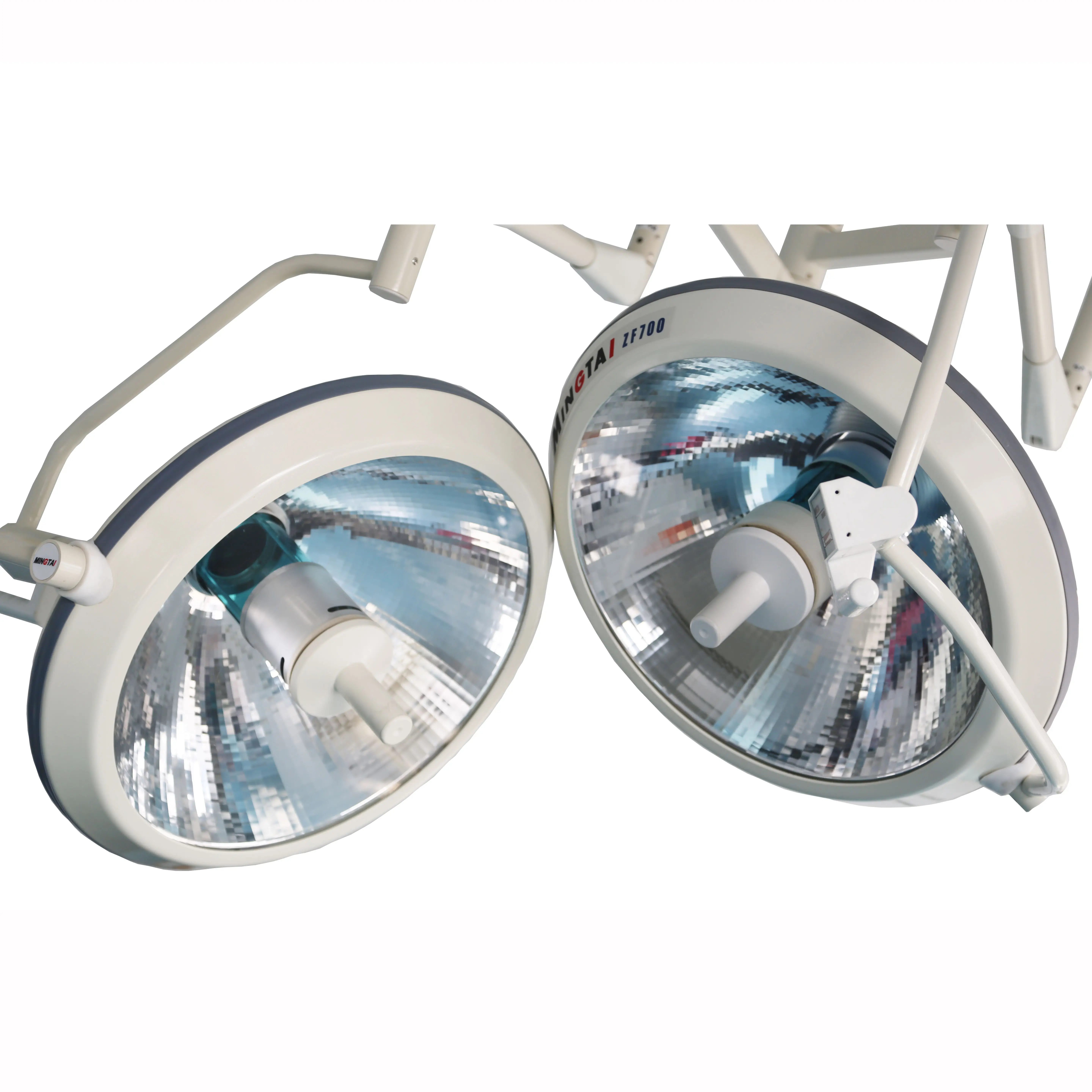 Plafoniera operatoria medica alogena lampada chirurgica senza ombre ospedaliera montata a soffitto