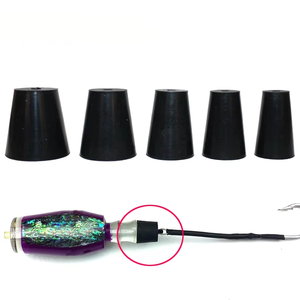 Lures Móc khóa cao su dừng lại màu đen có sẵn trong 5 kích cỡ - Product Image 1