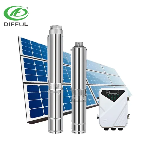 Pompe solaire à courant continu pour puits profond prix pompe à eau à énergie solaire pour l'agriculture pompe submersible solaire à courant continu