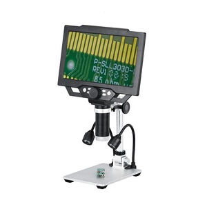 G1600กล้องจุลทรรศน์ดิจิตอลอิเล็กทรอนิกส์12MP 9นิ้วฐานขนาดใหญ่จอแสดงผล LCD 1-1600X ขยายเครื่องมือแว่นขยายอย่างต่อเนื่อง - Product Image 1
