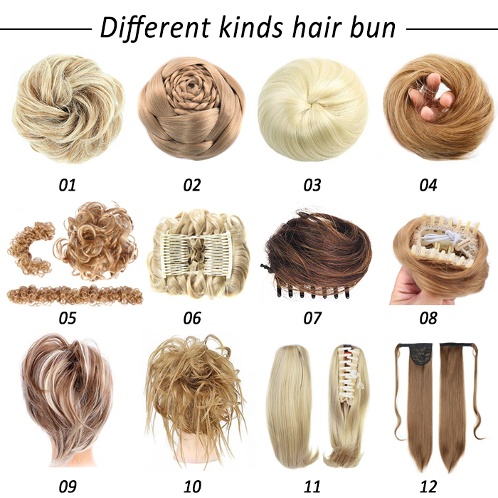 Différents types cheveux petits pains