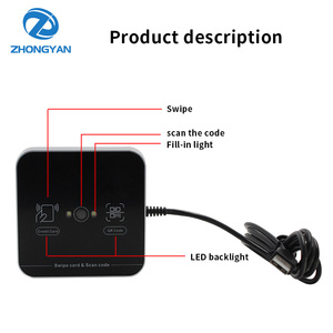 125KHz TK4001 EM4100 ID 13.56MHz ISO14443A ประเภทความถี่คู่ USB เดสก์ท็อปเครื่องอ่านบัตรรหัส QR - Product Image 3