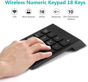 Keywin Wired 18-Tasten-Nummer Tragbare Tastatur USB Mini Numerische Tastatur Einhand-numerische Tastatur für Laptop Desktop PC Tablet