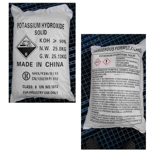 Cina kalium hidroksida/KOH 90% serpihan CAS 1310-58-3 dengan pengiriman cepat potasium rendah harga - Product Image 1