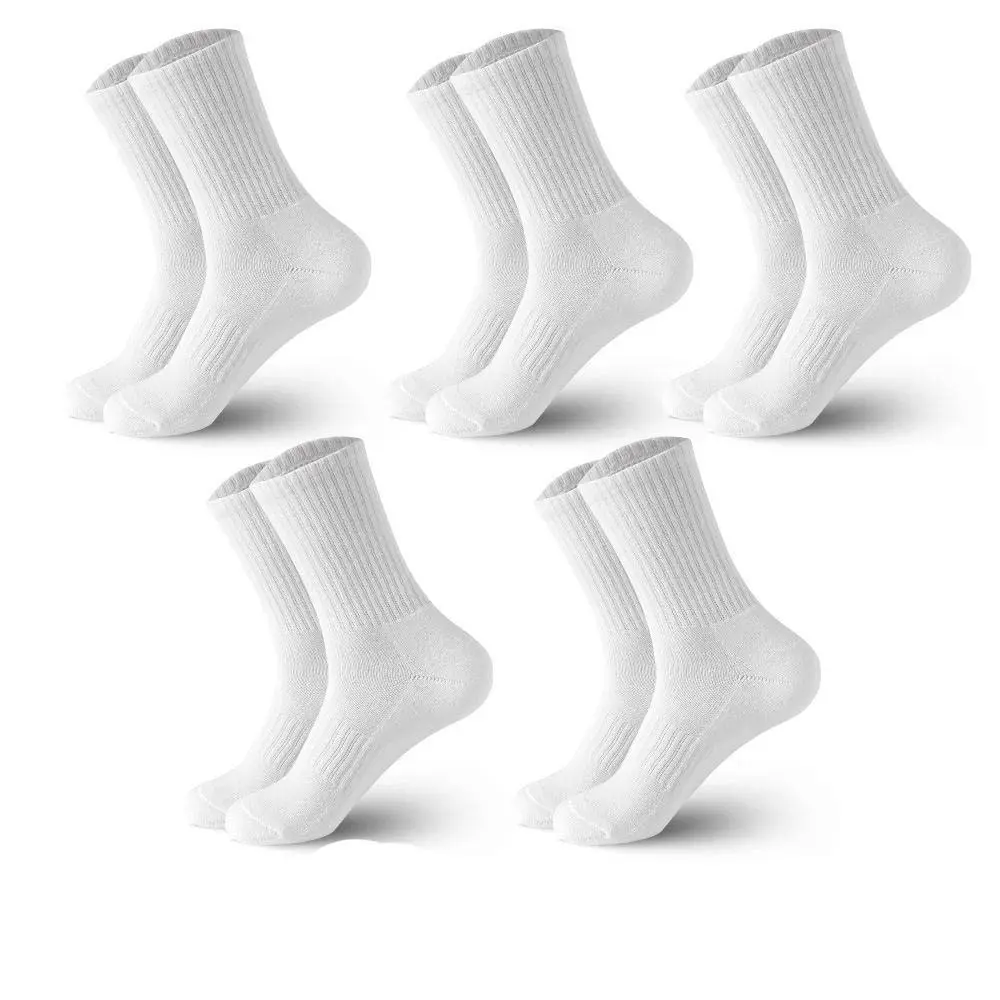 Transpirable Atlético Elite gimnasio correr Elite baloncesto deportes liso en blanco tripulación algodón blanco Calcetines