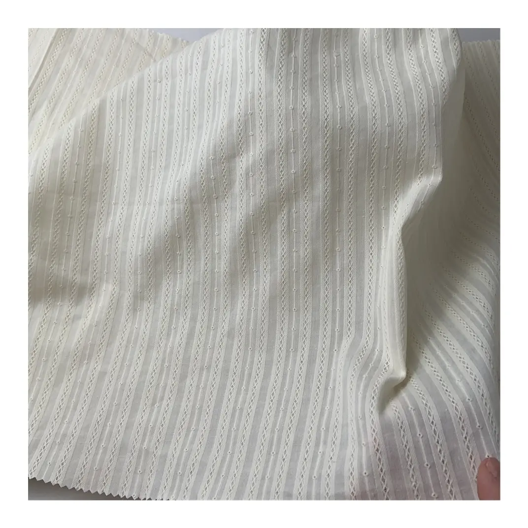 Tissu jacquard lavé tissé en coton bande de trou tissu fin tissu de jupe Lolita cheongsam amélioré pour femmes