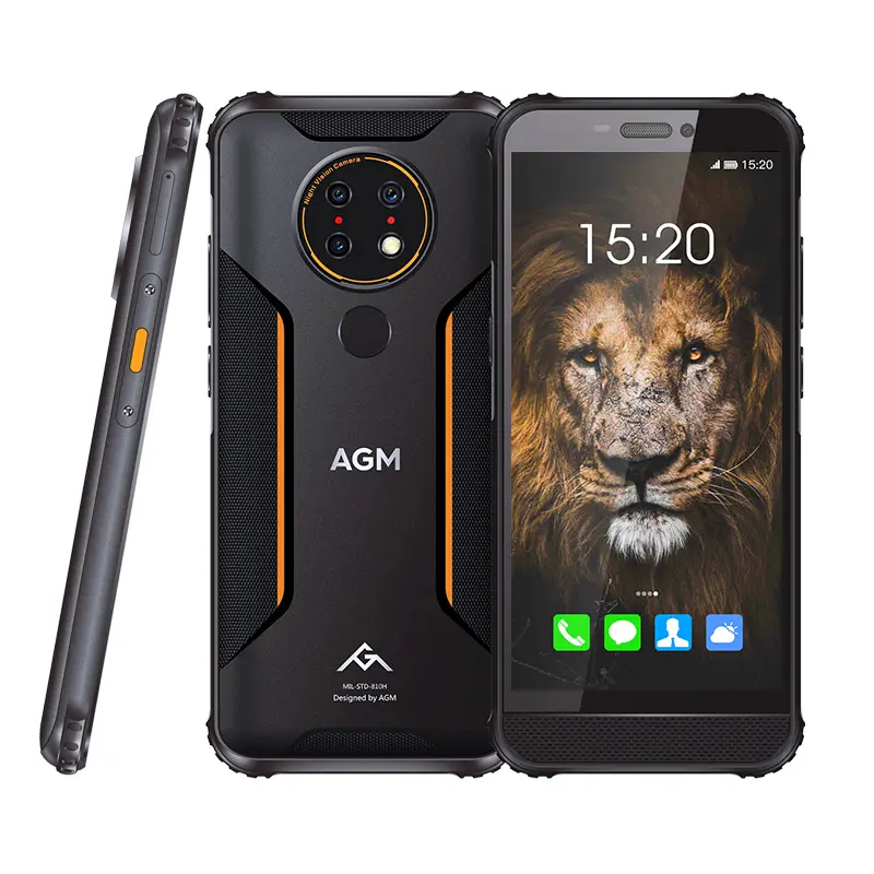 AGM H3 Ponsel Pintar 5.7 Inci, Buka Kunci Sidik Jari NFC 2W Speaker Besar Kasar Tahan Air