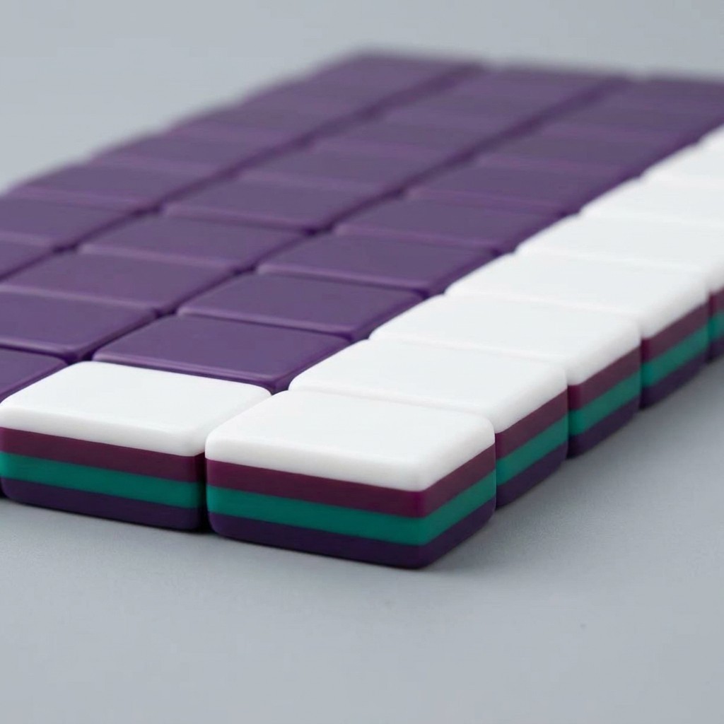 Gemma Mahjong Tiles-Emerald & Purple