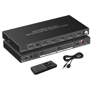 Matriz HDMI de 4K60Hz con EARC D-o-lby Vision SPDIF Salida de audio óptica Interruptor de matriz HDMI 4 en 2 salidas HDCP2.2 Gestión EDID