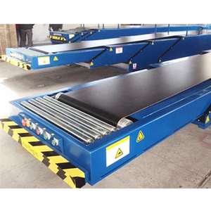 Cinta transportadora de paquetes retráctil automática azul, cinta transportadora telescópica para carga y descarga