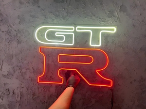 Gtr ניאון סימן המכונית סמל ניאון מותאם אישית ניאון סיליקון הוביל רצועה אור ניאון 4S חנות