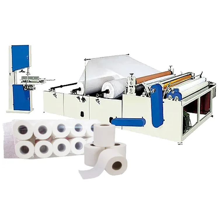 Machine à papier hygiénique Machine à papier hygiénique entièrement automatique Machine manuelle de fabrication de pâte à papier hygiénique