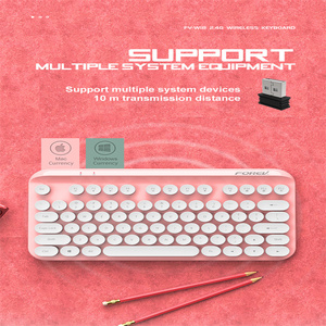 LVKI-WI8 75-key <strong>Keyboard</strong> Retro Mute Wireless <strong>Keyboard</strong> Computer Hardware &amp; Software Convenient <strong>Keypad</strong> - Product Image 2