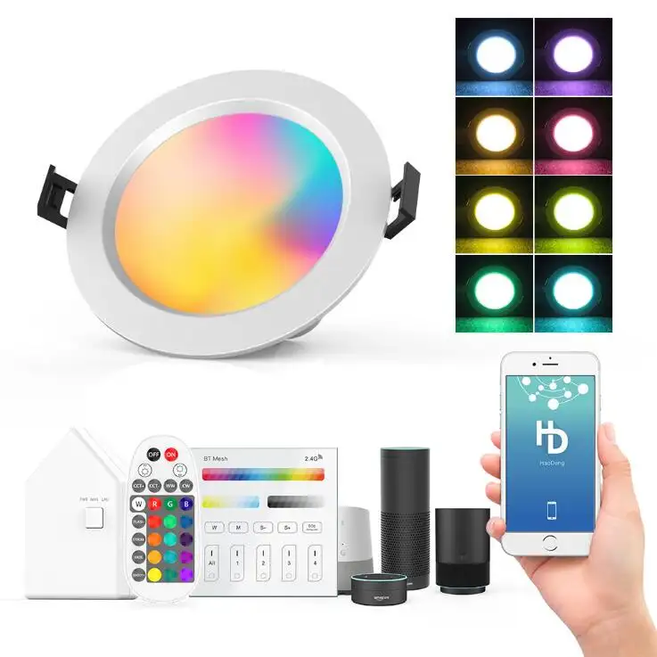 RGB CCT 2700K-6500K Smart LED Decke Down light Blue Tooth Mesh APP-Steuerung mit Musik