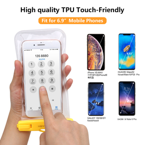 Çevre dostu PVC boş cep telefonu kapağı su geçirmez cep telefonu torba için IPX8 su geçirmez kabuk telefon