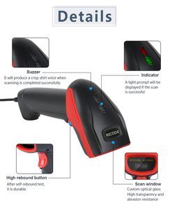 AK18H-Lector de código de barras QR para pago móvil, lector de código de barras con cable USB portátil, 1D, 2D, QRcode, escáner de código de barras para tableta android, PDA - Product Image 3