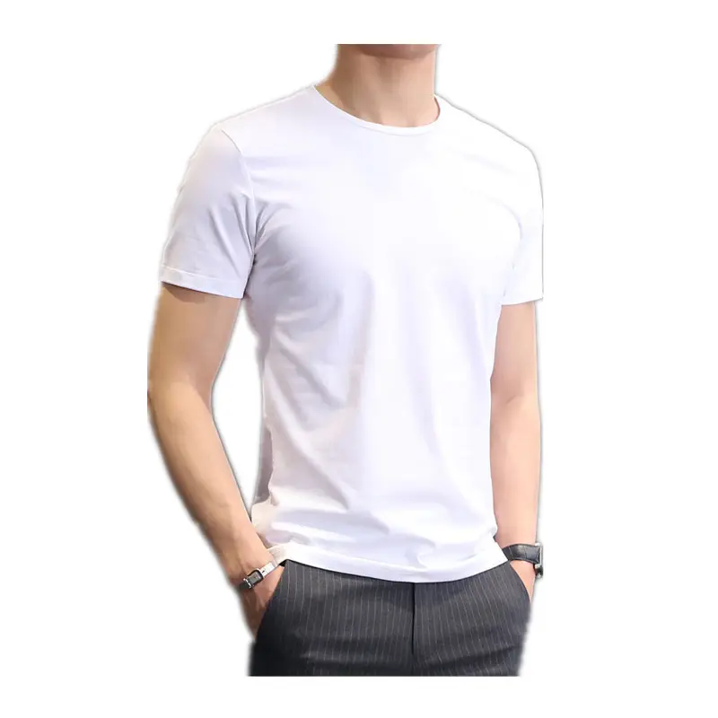 Оптовая продажа индивидуальных ODM 100% хлопковых дышащих быстросохнущих мужских больших и высоких футболок