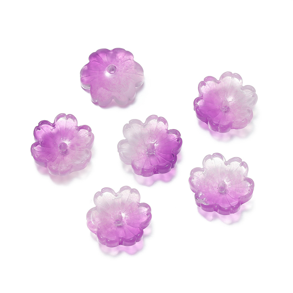 Glass spacer beads - purple
