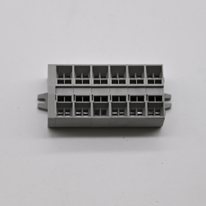 Bloque de terminales de cableado de entrada frontal de 2 conductores 28-12AWG PA66 Mini bloque de terminales de resorte con bridas de fijación - Product Image 2