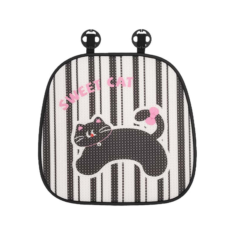 Coussin de siège pour chat à rayures en nid d'abeille, première rangée