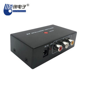 Video Switcher <strong>AV</strong> Monitor <strong>Splitter</strong> RCA Audio and Video Automatic Manual Button Control Car <strong>AV</strong> Switcher - Product Image 2