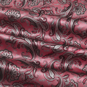 Yili Retro Style Pflanzen geometrie Cashew Blumenmuster Polyester Stoff Symmetrisches Design Dekorative Kleidung Jacquard Stoff - Product Image 3