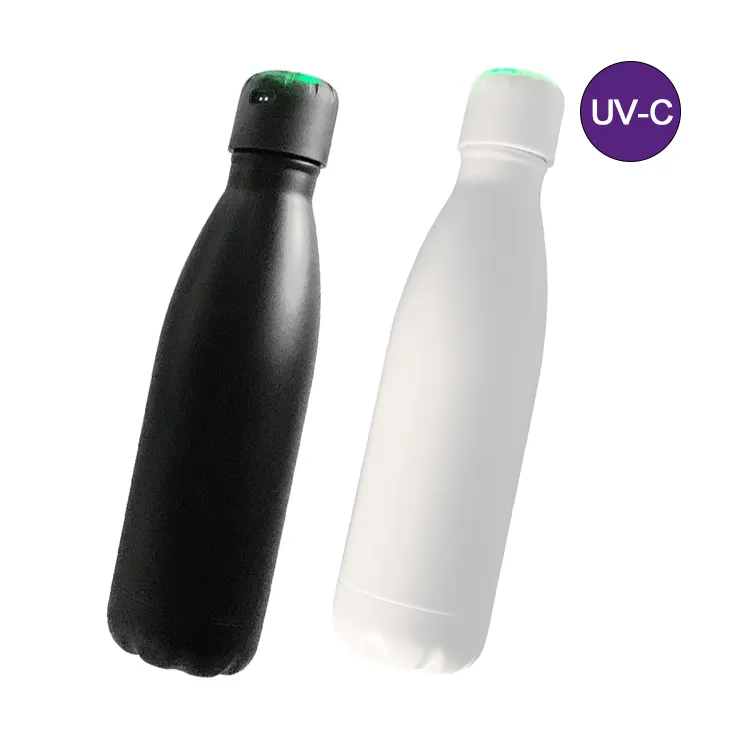 Trend new product ideas 2024 smart drinking bottle uv self cleaning water bottle 304L insulated stainless steel thermos bottle