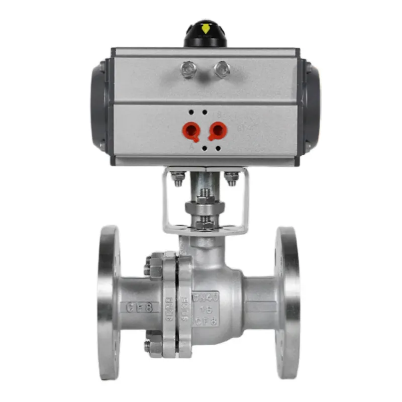 150lb Dn80 Wcb Segment Ball Valve High Temperature Forged Fixed Mounting Pneumatic Flanged Ball Valve