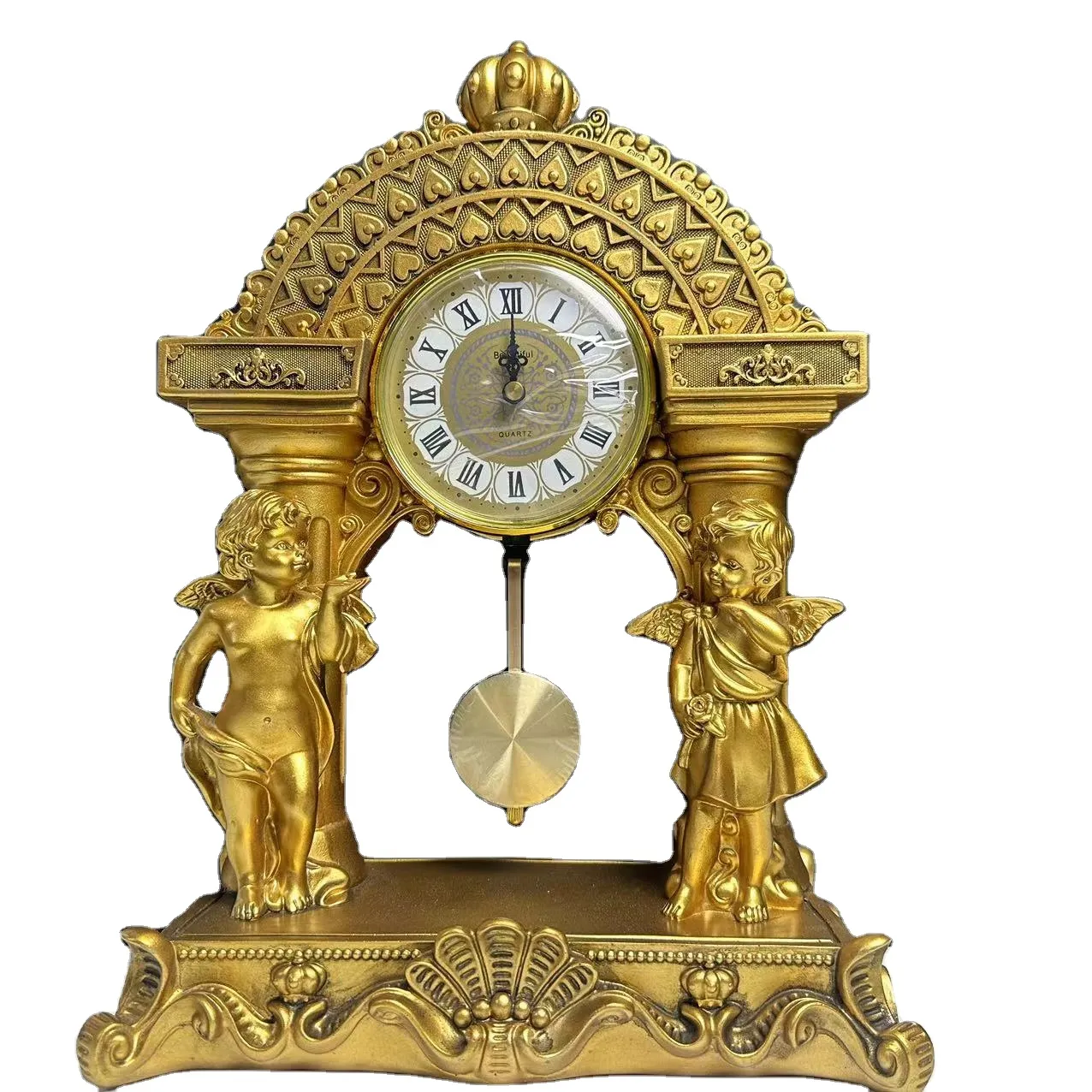 Винтажные золотые часы домашнего декора настольные часы из смолы винтажные настольные часы