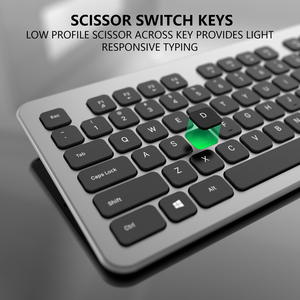 Teclado OEM ultradelgado de tres idiomas de tamaño completo ergonómico portátil PC ordenador para Tablet 2,4G portátil teclado inalámbrico