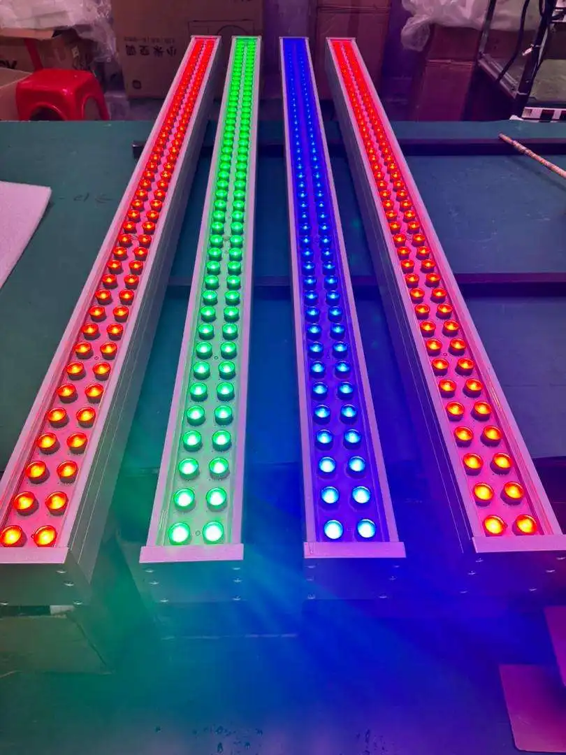 6 renk ile 6ft/1.8m süper parlak araba yıkama ışık çubuğu DMX512 kontrol programlı led duvar yıkayıcı ışık