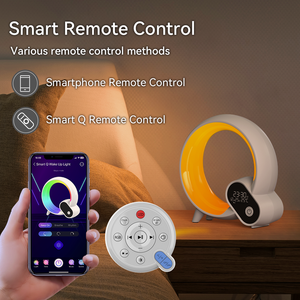 Yaratıcı gece lambası göz kamaştırıcı renk beyaz gürültü çift alarmlı saat uyandırma gece lambası dokunmatik Rgb başucu renkli ortam ışığı - Product Image 5