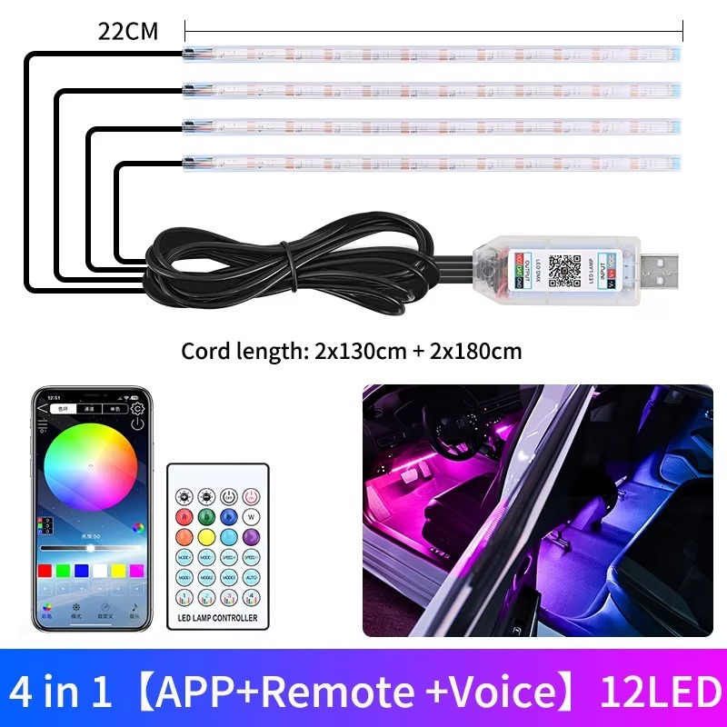4 en 1 12LED