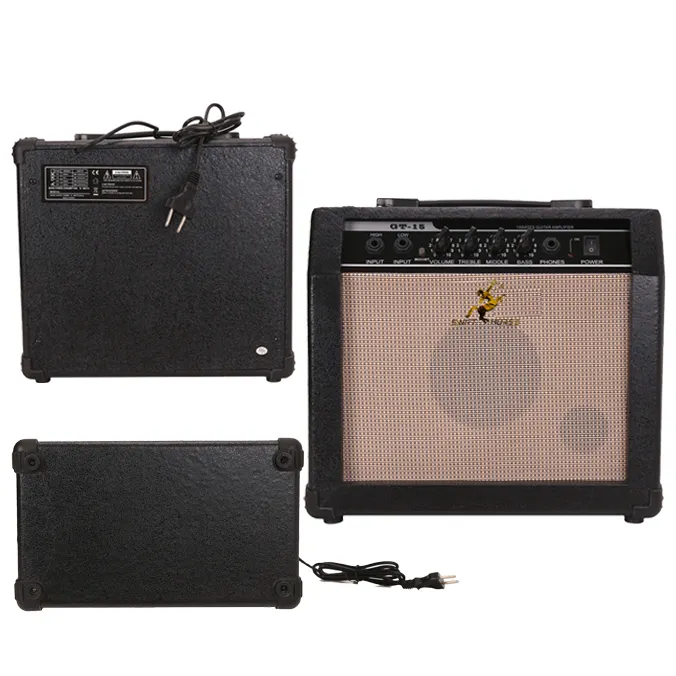 Venda direta de fábrica Professional Guitar Amplifier Guitar Combo à venda Aceitar OEM ODM logotipo personalizado 10W 15W 20W