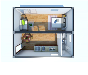 Contenedor Modular portátil para construcción de apartamentos, casa de unidad de almacenamiento prefabricada, móvil, de bajo coste - Product Image 5