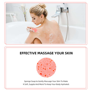 Infused vücut yıkama yumuşak banyo sünger sabun köpük için çift doku peeling vücut yıkama banyo sabunu sünger vahşi çiçek sabun sünger
