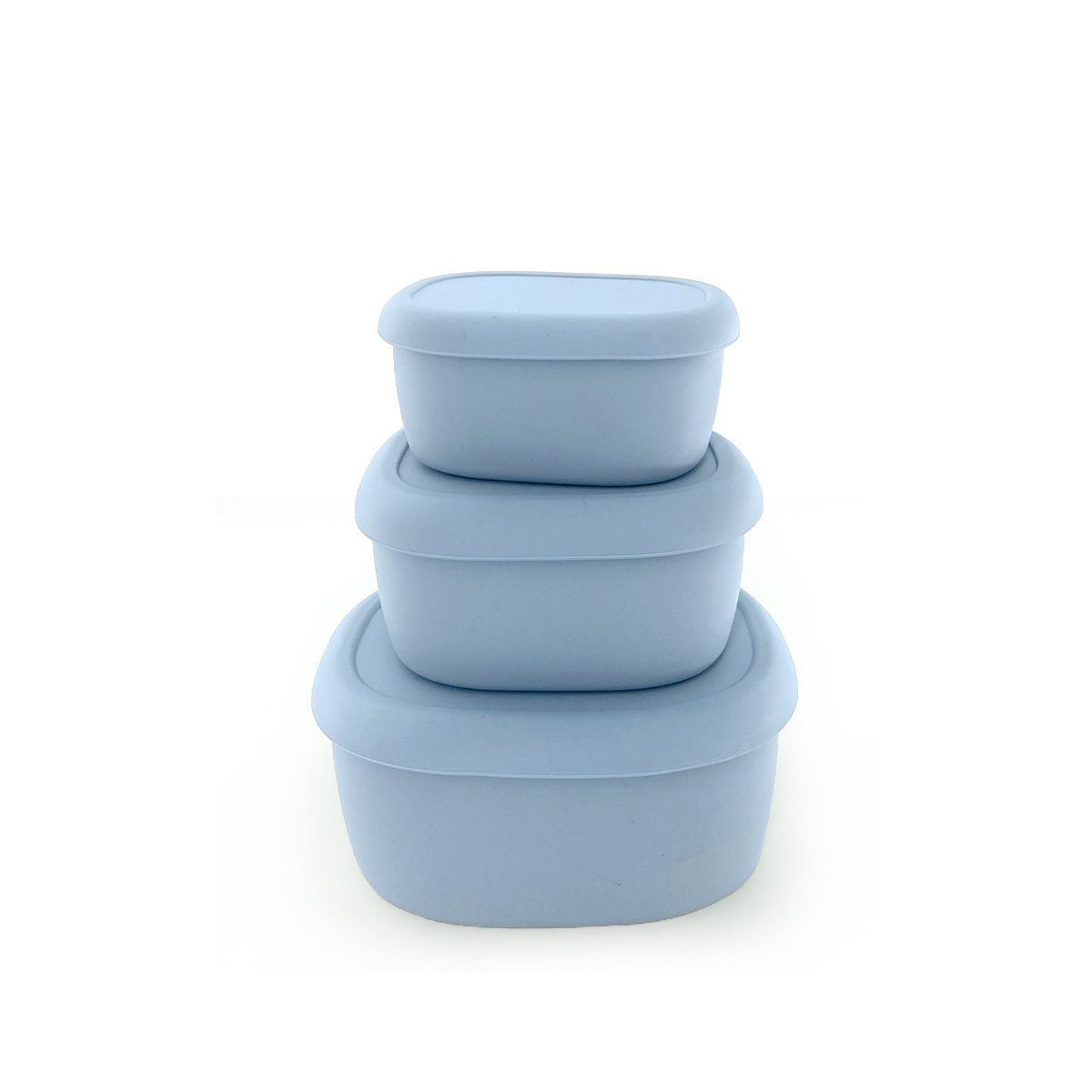 Ensemble ovale blanc de 3-gris-bleu