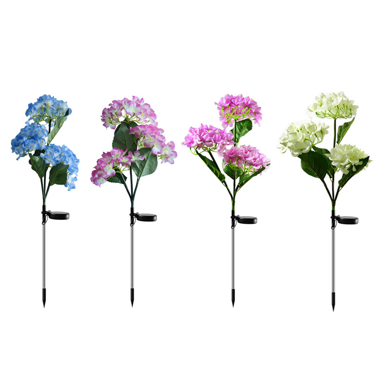 Regular style - 3-head hydrangea--pink
