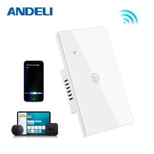 家用WiFi智能开关Siri控制触摸键1/2/3/4组中性家用需要双模式240v墙壁开关 - Product Image 1