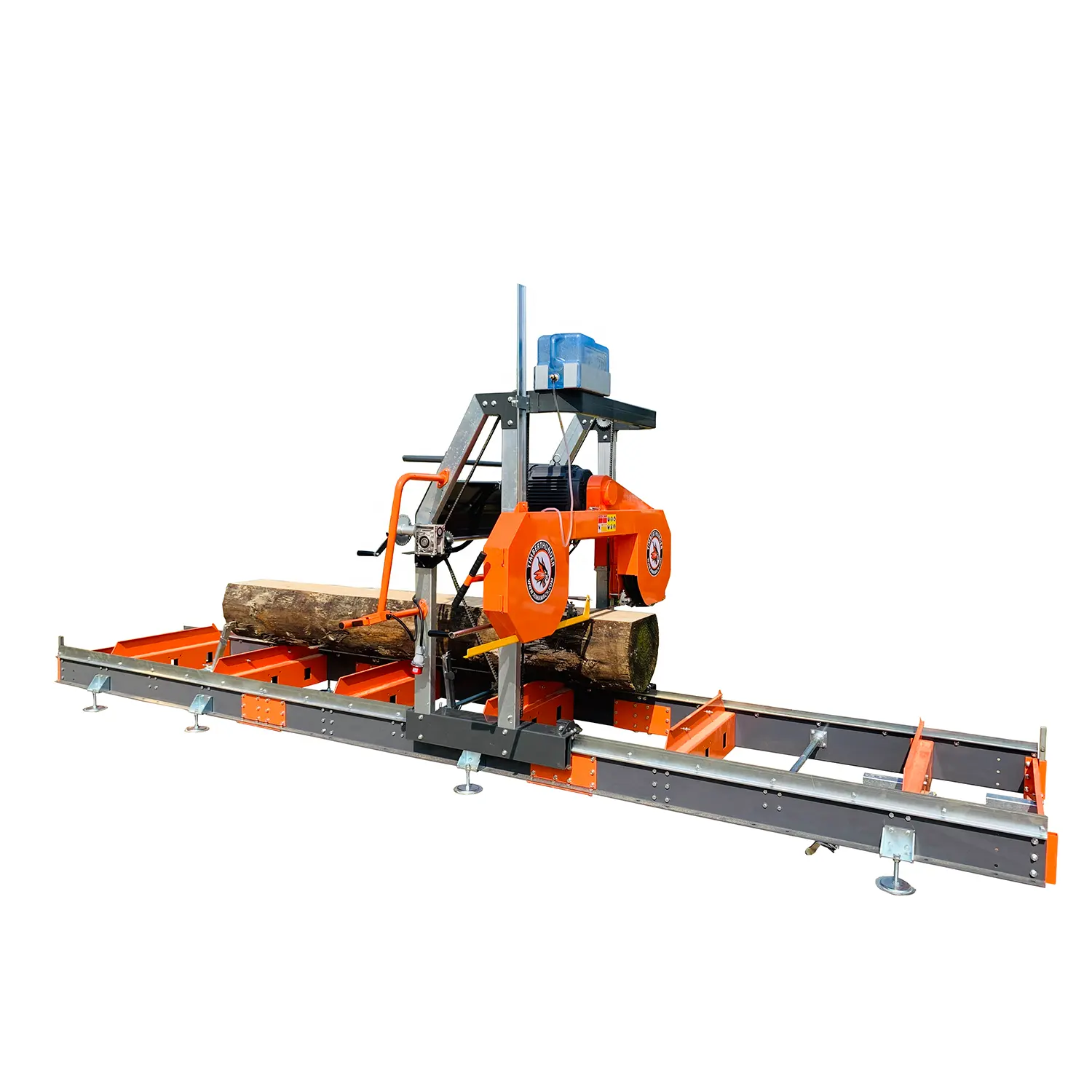 Yatay dizel Log taşınabilir testere değirmeni, parke için 36 inç bant testere, ahşap kesme testeresi makineleri 15kw / 27hp