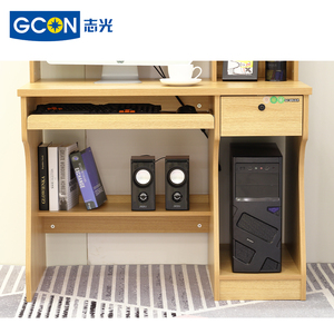 Wooden <strong>Computer</strong> Desk with Bookshelf Furniture Study Table for Home and Office - Product Image 4