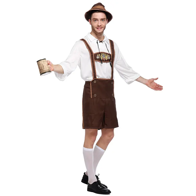Cerveza alemana tradicional Cosplay masculino disfraz de Oktoberfest bávaro para hombre ACDM-003