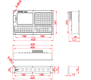 980ME 2-Achsen-Fräsmaschine CNC-Controller Hochpräzise Unterstützung CAD-Datei Änderung zu G-Code Ähnlich wie GSK - Product Image 5