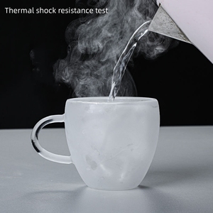 ハート型二層ガラス断熱カップティーコーヒーミルク耐熱防爆透明パーソナル用マグカップ - Product Image 6