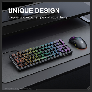 ONIKUMA G67カスタマイズキーボード磁気スイッチ高速トリガー8KHzメカニカルキーボードRGBワイヤードゲーミングキーボード67キーキャップ - Product Image 4