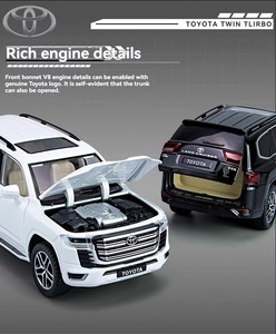 Diecast Model Car <strong>1</strong>:<strong>24</strong> LAND CRUISER LC300 with RC Key with Sound and Light Pullback Metal Model Car <strong>Toys</strong> Coche Modelo Del Metal - Product Image 3