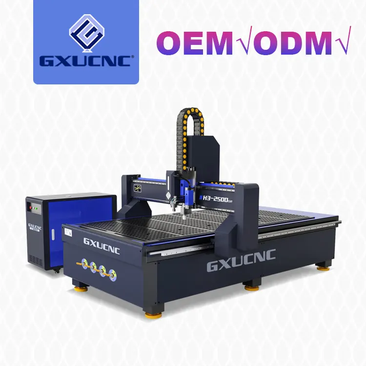 Çin 3 eksen cnc router makine makine H3-2500 salınan bıçak ile kesim