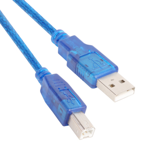 Factory Custom USB2.0 Blue Black Nickle Plated Computer Date <strong>USB</strong> Type B Cable for Printer Scanner - Product Image 1