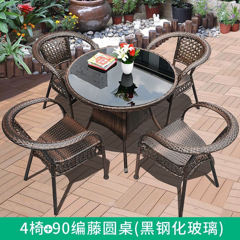 Table ronde 4 chaises 90cm